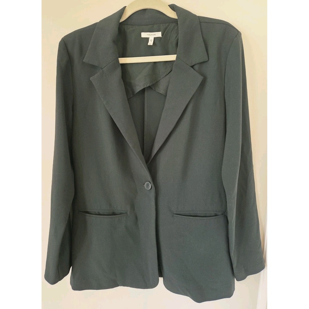 Maurices Pine Green Longer Length Blazer Women's Size Medium